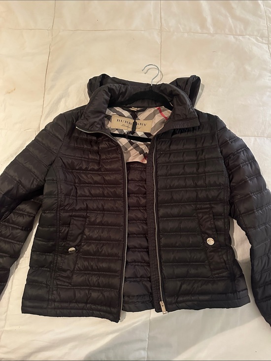 Burberry Jackets & Blazers - Burberry Black Quilted Puffer Jacket with Checked Lining